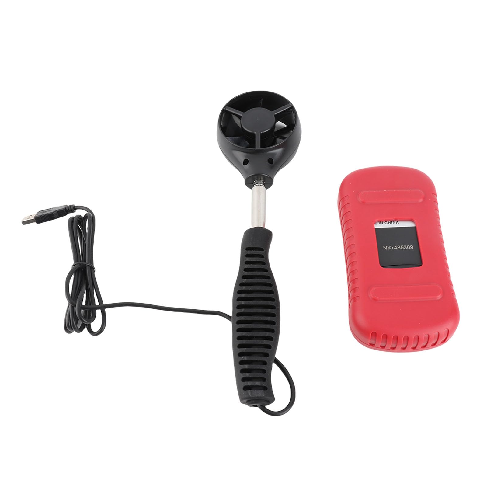 Digitales Anemometer, Multifunktionales Windgeschwindigkeitsmessgerät mit Hintergrundbeleuchtung und Teleskopgriff für die Versteinerung von Stromstahl