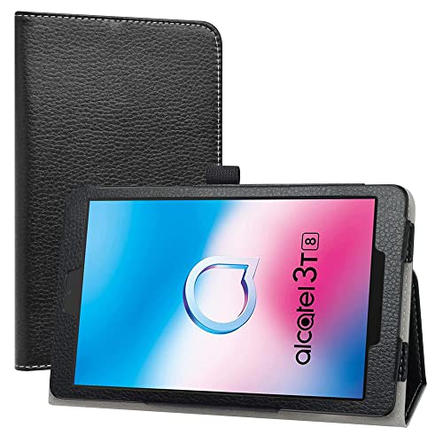 Labanema - Carcasa con Alcatel 3T 8, Slim Fit de Piel sintética, Funda Delgada y Plegable para...