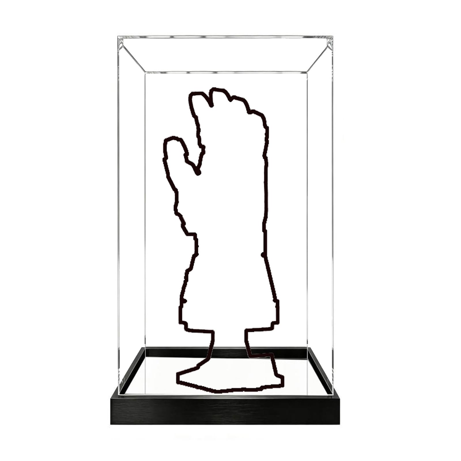 Clear Acrylic Display Case for Lego 76223 Gloves (3mm-Mirror Base)