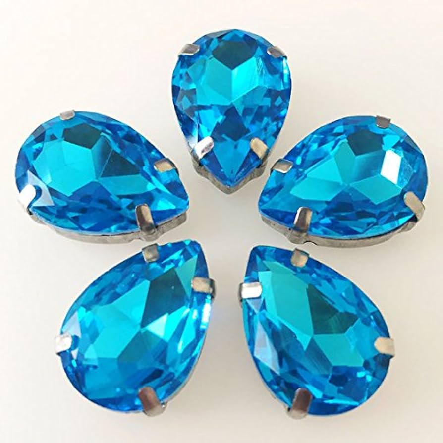 Amazon.co.jp: 台座付き ガラス製ラインストーン 手芸用ビジュー