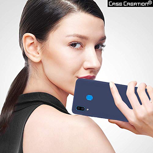 Image of Case Creation Luxurious OG Series for Samsung Galaxy A30 Case Cover,Anti-Dirty Slim Case Frosted Matte Cute Candy TPU Raised Bezel (Splash of Color) Back Cover for Samsung A30 -Navy Blue