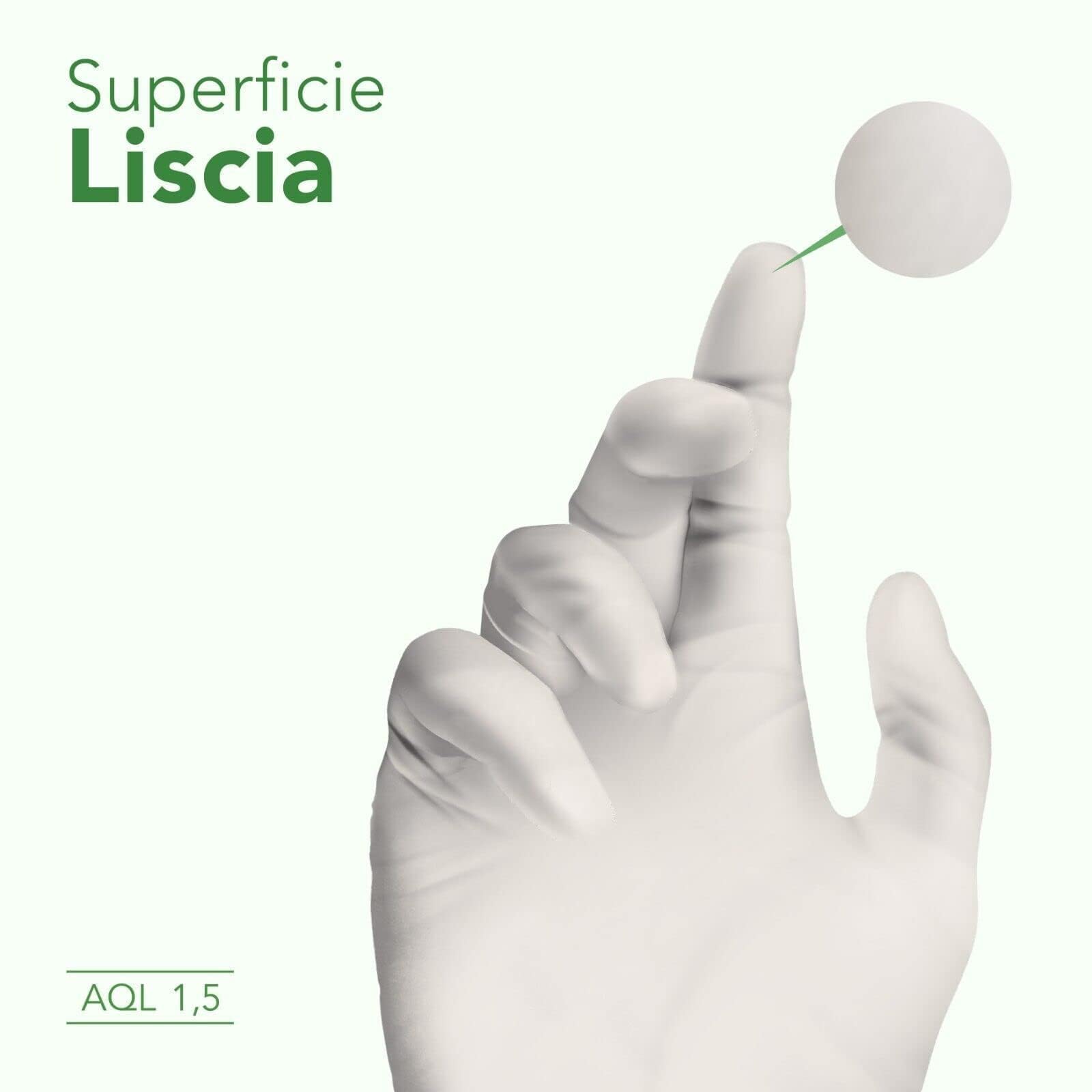 AIESI® Jednorazowe rękawice lateksowe z pudrem do zastosowań medycznych DOCTOR GLOVES