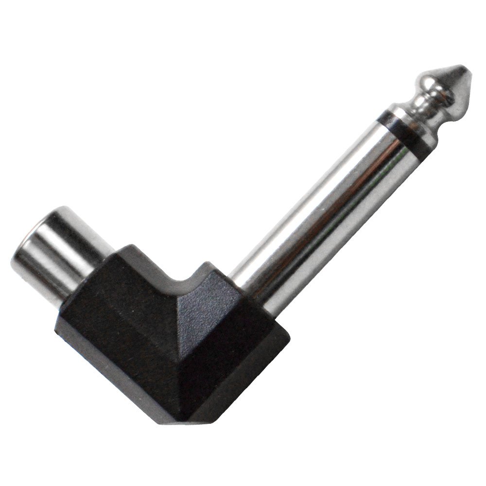 Seismic Audio - SAPT102-10Pack - 10 Pack of RCA Female to 1/4" TS Right Angle Male Adapter - Converter