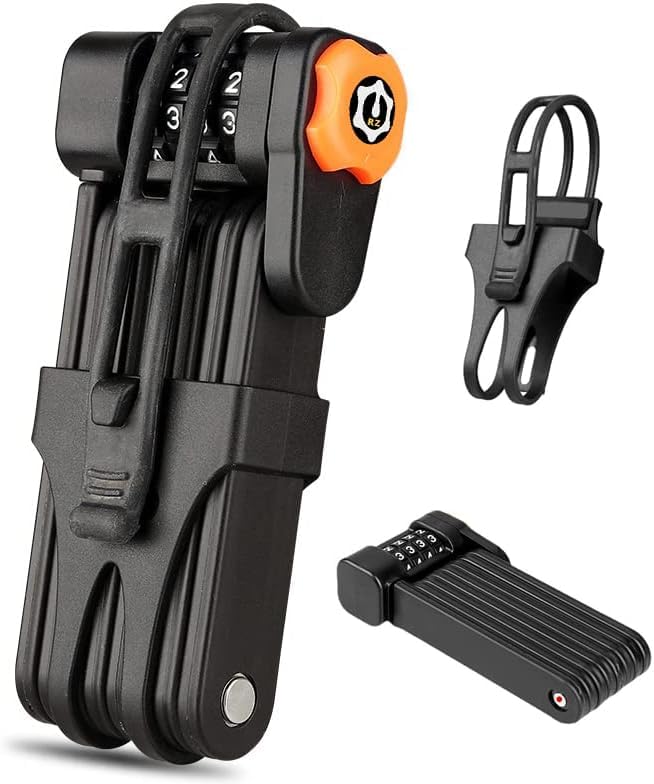Candado plegable de 85 cm a prueba de techos – Alta seguridad – Robusto & Compact Folding Lock with Bracket – Ideal para bicicleta eléctrica»