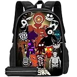 UKQMK Game Backpack,with Pencial Case Bookbag Schoolbag Back Pack Adjustable Shoulder Strap Casual Daypack -E