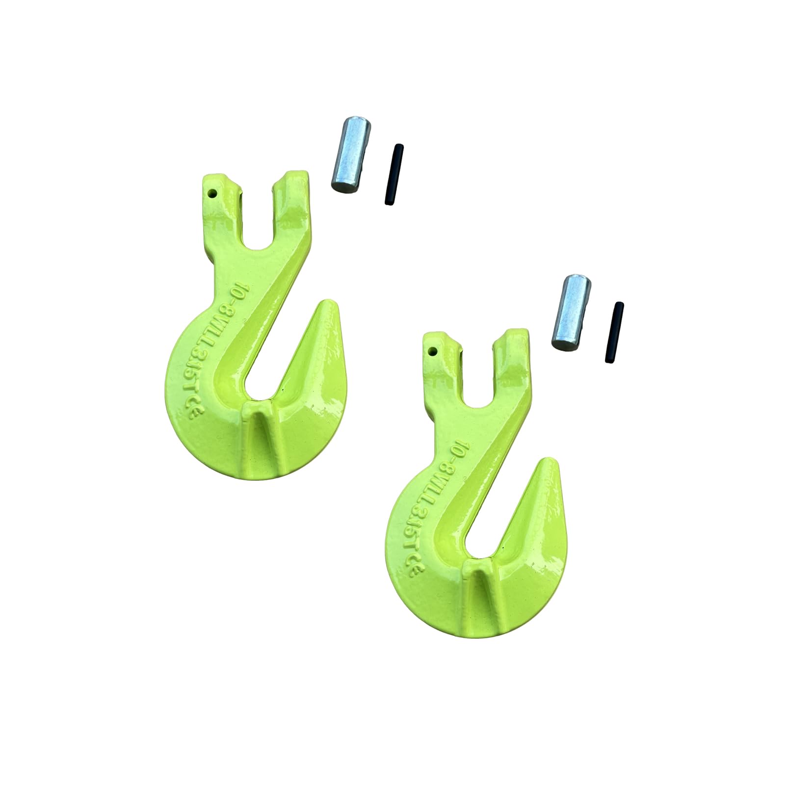 Lot de 2 crochets à chape de 3 149,7 kg pour chaîne de camion et remorque en alliage d'acier forgé pour le transport 【2 lots x 3,15 t】