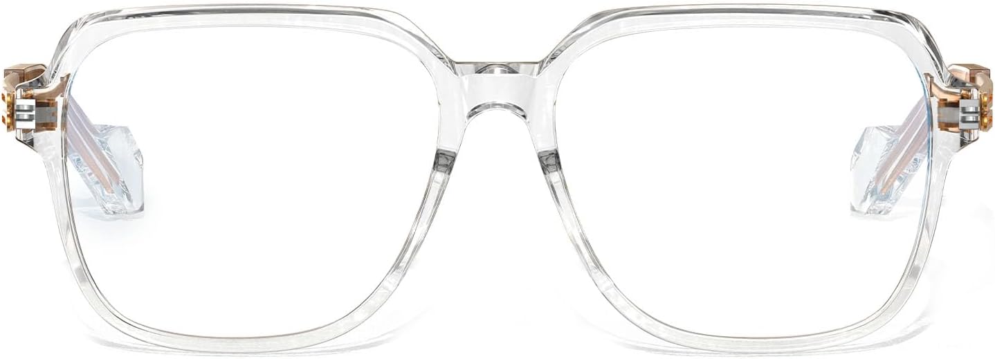 VISOONE Oversized Blue Light Blocking Glasses with Chic Square TR90 Frame and Metal Temple for Women Men Ryan - Image 3