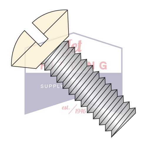 632 x 3/8" Machine Screws/Slotted/Oval Undercut Head (Ivory) / Steel