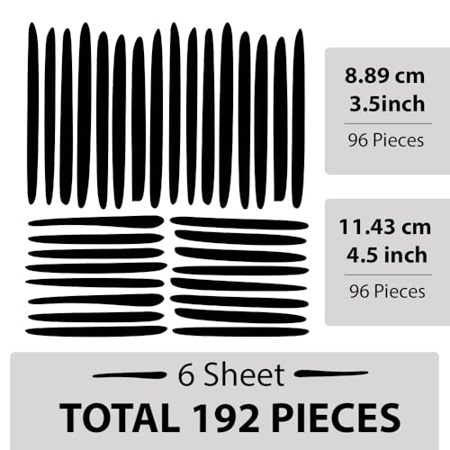 192 stickers vinilo irregulares para pared negro miniatura 5