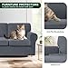 CHUN YI 7 Piece Couch Covers Sofa Covers Washable, Stretch Sofa Slipcovers for 3 Cushion Couch with Seperate Backrest and Cushion Covers, Anti Slip Furniture Protector for Dogs Pets (Large, Grey)