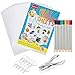 Produktbild Auihiay 33 Stücke Schrumpffolie Schrumpffolienplatten, inklusiv 10 Stücke Schrumpfende Plastikfolie, Schlüsselanhänger, Schließe und Locher für DIY Handwerk für Kinder