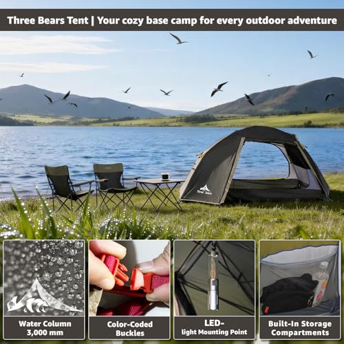 Carpa para camping para 2 personas impermeable y ligera miniatura 4