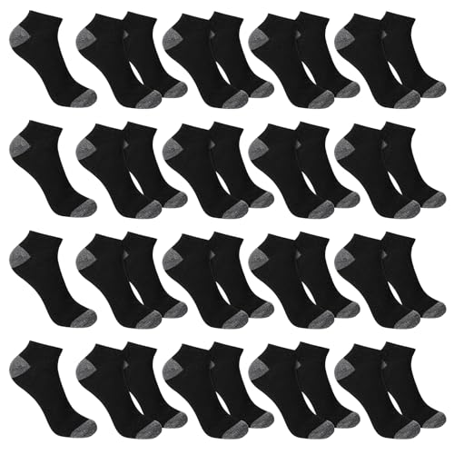 30 Pairs Ankle Socks for Men and Women, Breathable Casual Low Cut Short Socks, Mini Crew Ankle Sock Quarter, Sock Size 10-13