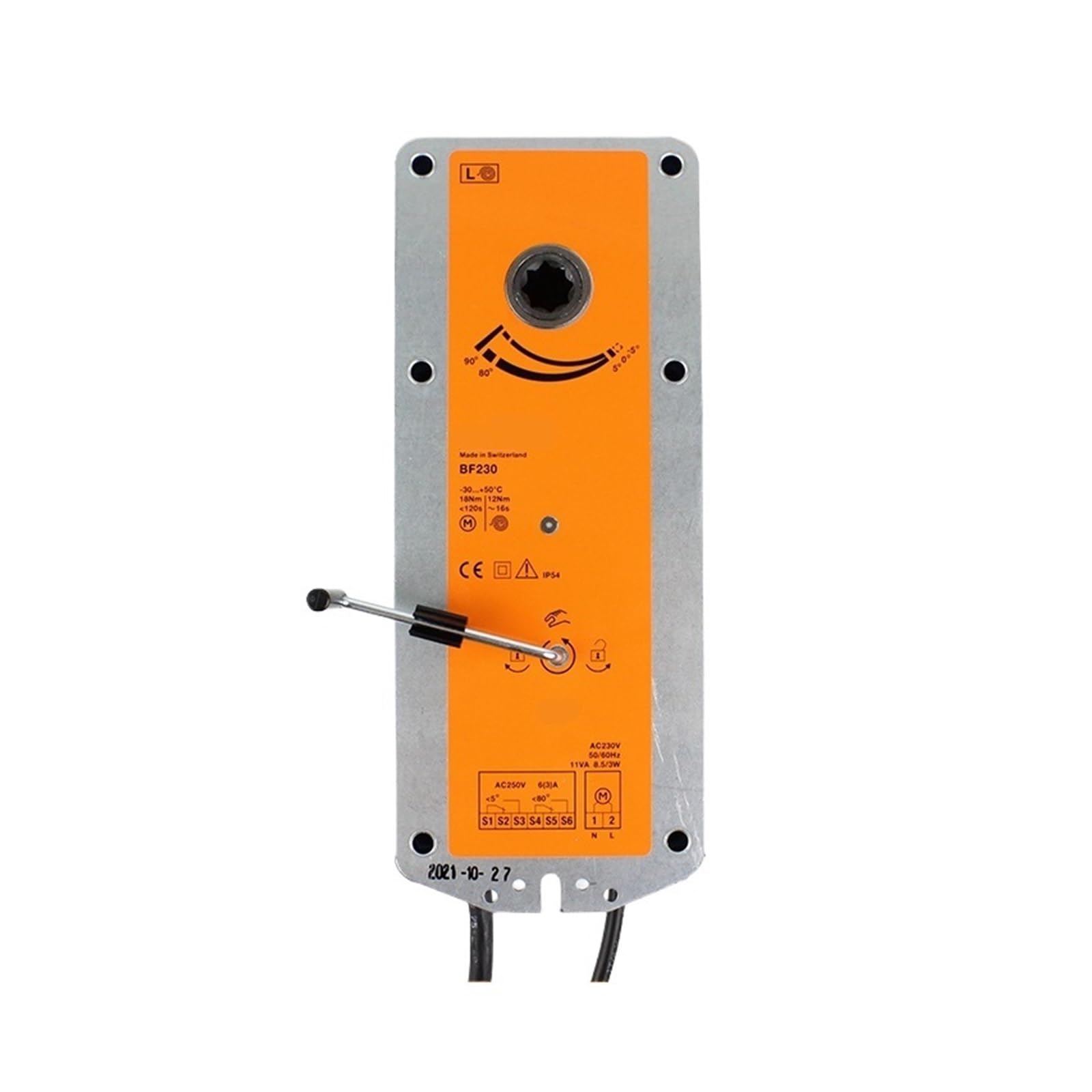 BALYDLUL BF230 Spring-return actuator for fire and smoke dampers 90°