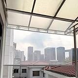 Usknxiu Persianas enrollables Transparentes de PVC Impermeables, persianas enrollables de Vinilo transparen