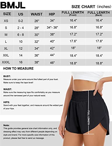 Bmjl Womens Athletic Shorts High Waisted Running Shorts Summer Workout Quick Dry With Back Waistband Pocket(S,Grey) #TOP6