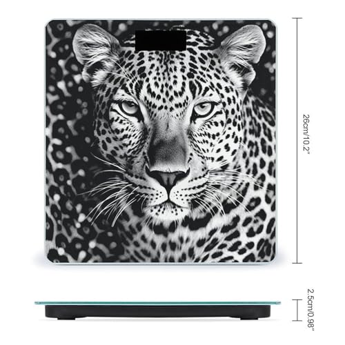 Báscula Digital de Baño con Sensor Preciso Diseño Leopardo miniatura 2