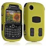 Funda Funda Carcasa para Blackberry Curve 8520 color amarillo + película de protección