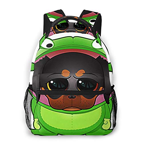 Preisvergleich Produktbild Laptop Rucksack Schulrucksack Entzückendes Hundefroschkostüm, 14 Zoll Reise Daypack Wasserdicht für Arbeit Business Schule Männer Frauen