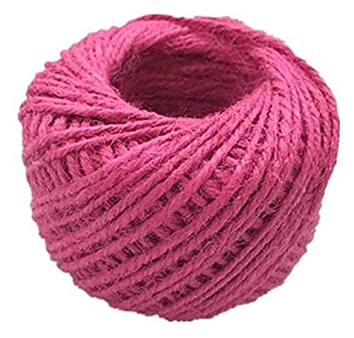 YDHSIKK Cuerda de Yute para Bricolaje, Cuerda de cáñamo pa Cuerda de arpillera Natural de Yute y cáñamo Multicolor, 2 mm x 50 Metros(15)