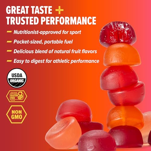 Image of Honey Stinger Organic Fruit Smoothie Energy Chew, Gluten Free & Caffeine Free, for Exercise, Running and Performance, Sports Nutrition for Home & Gym, Pre and Mid Workout, 21.6 Ounces (Pack of 12)