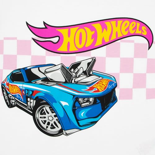 Hot Wheels Shirt for Girls | Race Car Girls Tshirt | Summer T-Shirt for Girls | White 83