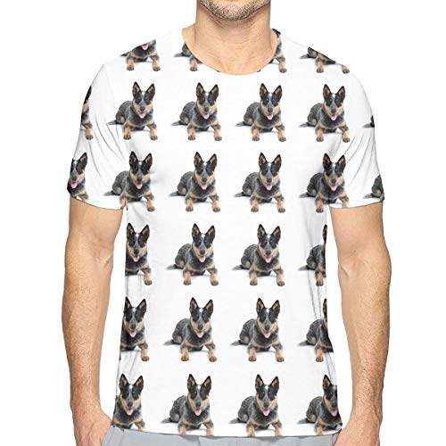 INWANZI Australian Cattle Dogs White Men's T-Shirt Tops Short Sleeve
