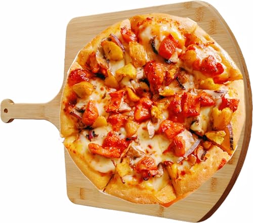 Tabla de pizza de bambú 12 pulgadas para cocina miniatura 2