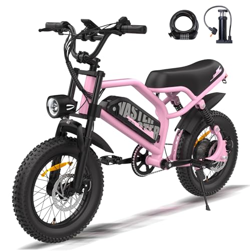 AVDLBIKE Electric Bike, 16'' Fat Tire E-Bike for Teens/Adults, 500W Small E-Bike with 36V/12.8Ah Removable Battery, Up to 20MPH, 45 Mile Range, Electric Dirt/Mountain Bike for Woman/Men A13 image 4