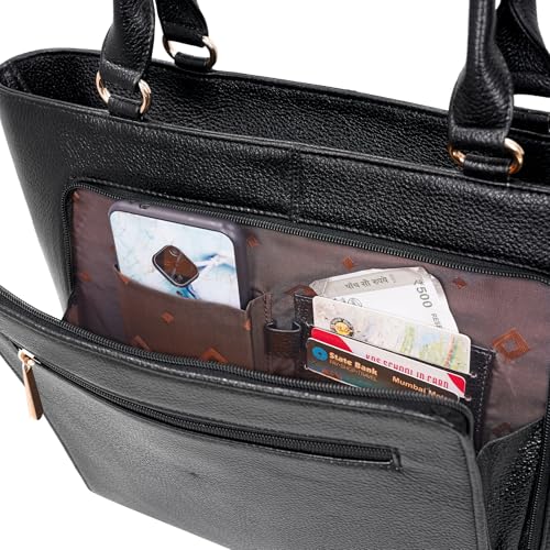 Image of RICHSIGN LEATHER ACCESSORIES Full Grain Natural Leather Top Handle Satchel Shoulder & Handbags