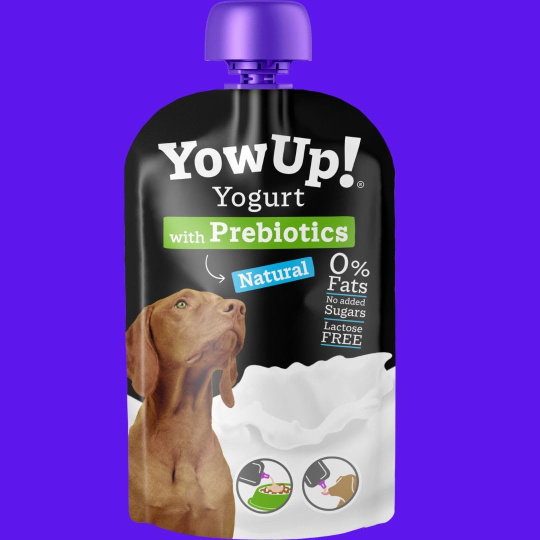 Perro - Yogur YowUp! Natural para Perros sin añadidos Fuente de Proteinas Sin Lactosa | Snack de Yogurt | ANIMALUJOS (Caja 10 Unidades)