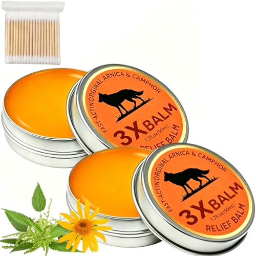 Tadium Nerve Relief Balm Original Arnica & Camphor Topical Cream 3X Blsamo De Alivio Msm Fast Absorbing Warming Balm For Back Knees Shoulders & Muscle Comfort Non-Greasy Herbal Formula (2 Pcs)