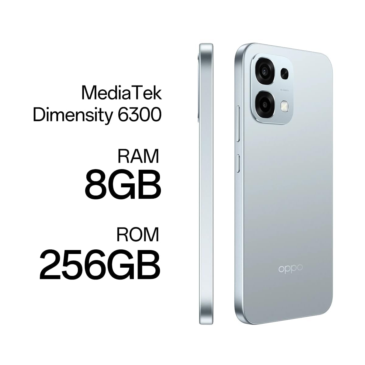 OPPO A6 Pro 5G - Smartphone sbloccato con IA, 8 GB RAM + 256 GB, batteria 6500 mAh, ricarica rapida 80 W, schermo AMOLED 120 Hz, IP69, fotocamera 50 MP AI, Dual SIM, versione spagnola, titanio