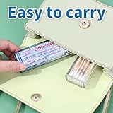 YQCXK 6PCS Cotton Bud Holder for Travel Reuseable Refillable Storage Cotton Bud Travel Case Easy Access Compact and Portable for Cotton Swabs Hair Ties Toothpicks Cosmetics - Image 5