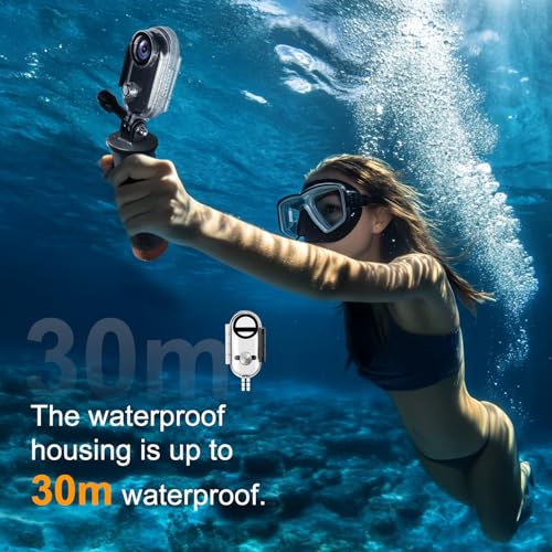113A Action Camera - 4K 64GB Camera with 30m Waterproof, Hands-Free POVs, APP Video Clip, Magnetic, 120° Wide Angle, 150 min Battery, Mini Body Cam for Vlogs, Travel, Outdoor, Helmet Cam - Image 4