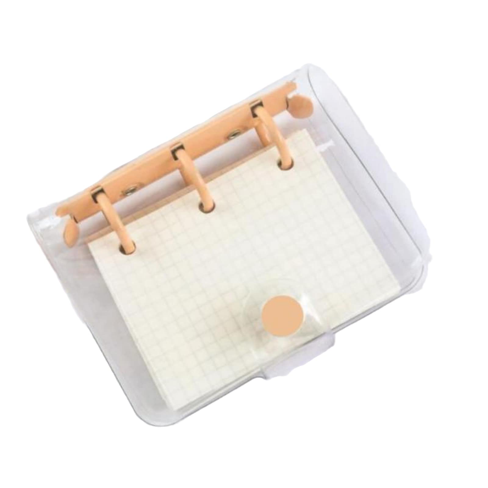 Creative Cute Transparent 3 Ring Mini Loose-Leaf Hand Book Portable Notebook Ring Binder Kawaii School Supplies Binder