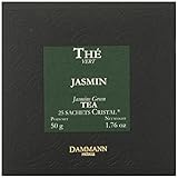 Dammann Freres Sachets, Vert Au Jasmin Tea Bags, Premium Gourmet French Jasmine Green Tea, 25 Count (Single Pack)