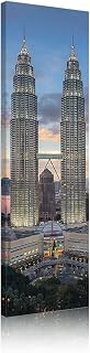 Bedroom Wall Decor Kuala Lumpur Petronas Twin Towers Wall Art Kuala Lumpur Home Decor 1 Piece Pictures for Bedroom Living Room Dining Room Stretched with Wooden Frame Ready to Hang (12x46 inch)