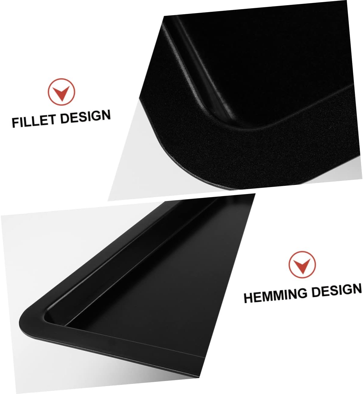 Zerodeko Non-stick Baking Pans Rectangular Cake Bread Pans Carbon Steel Non-stick Easy to Use