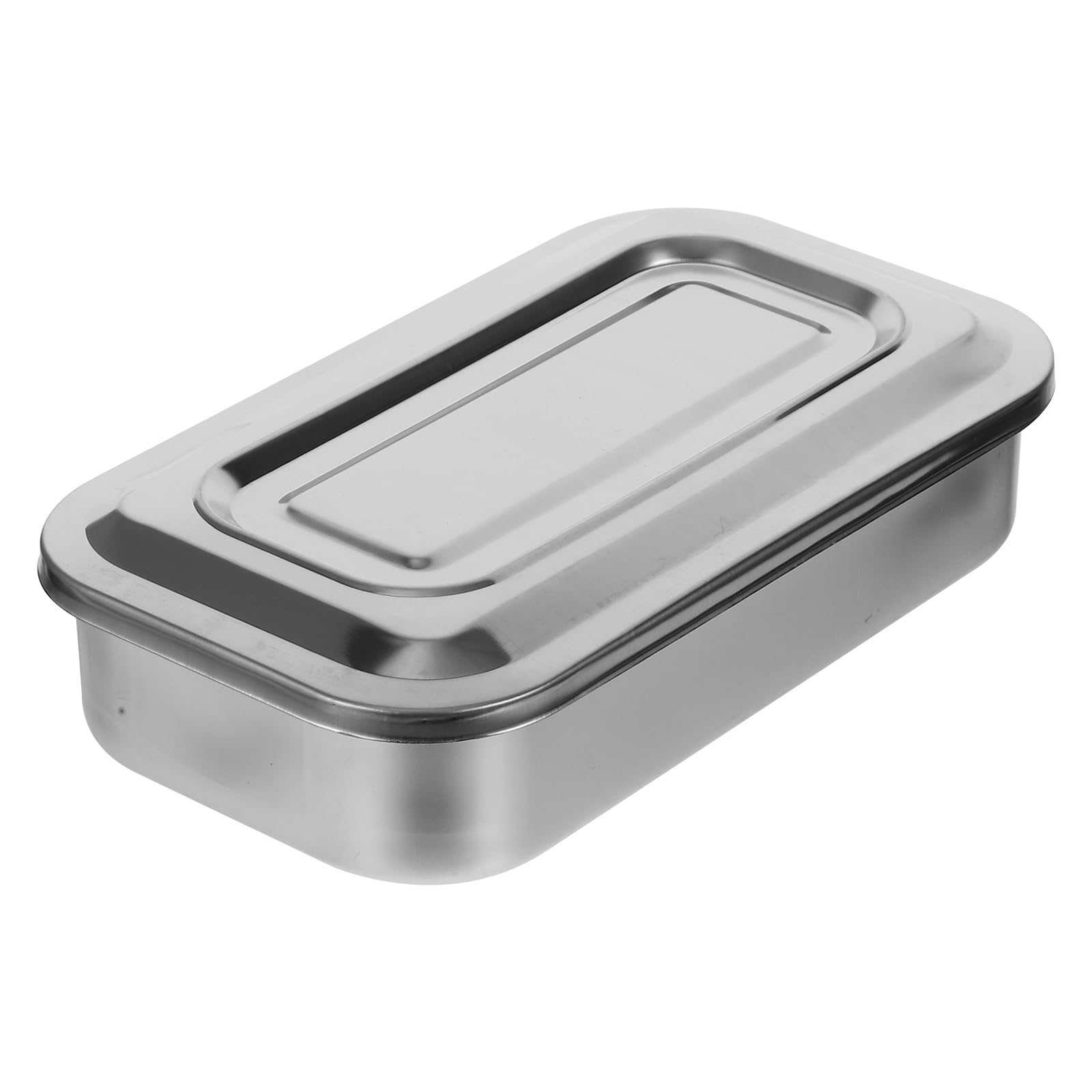Bandeja médica del instrumento de la caja del esterilizador del acero inoxidable de 8 pulgadas con las herramientas de la manicura de la tapa