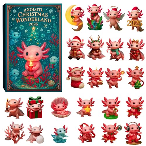 Weihnachts-Adventskalender niedliche 2D Acryl Kugeln Weihnachtsdeko...