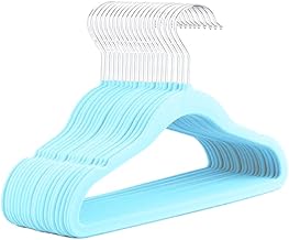 Kit 40 Cabides de Veludo Infantil 360° Antideslizante Para Roupas Camiseta Calça