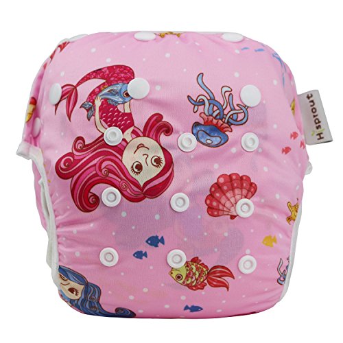 Preisvergleich Produktbild Sijueam Schwimmwindel Waschbar Mehrwegwindeln Baby Diapers Wasserdicht Windelhosen Unisex Einheitsgröße Einstellbar Badeshorts Leakproof Wassersport Bademode - Mermaid