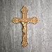 BC Catholic Crucifix Wall Cross, Jesus Christ Religious Home Decor, Catholic Wedding Gift, Gold Color Finish, 12