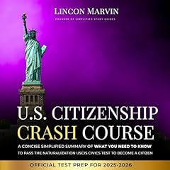 U.S. Citizenship Crash Course Audiolibro Por Lincon Marvin arte de portada