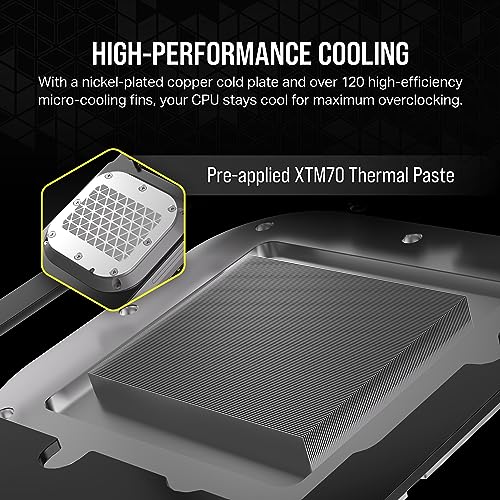 Image of CORSAIR iCUE Link XC7 RGB Elite CPU Water Block - Transparent Flow Chamber - 24 RGB LEDs - Fits Intel LGA 1700, AMD AM5 and Older - White