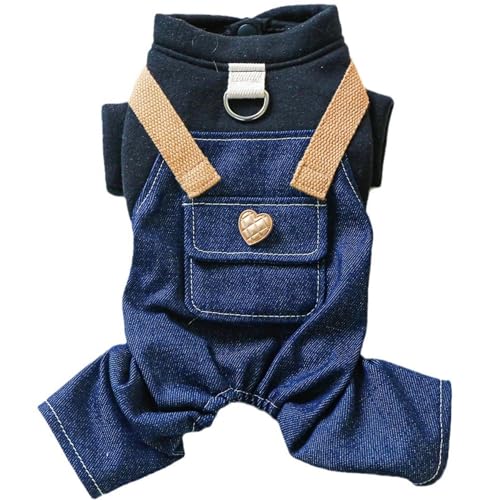 Dog Suit Denim Dog Pants Overalls for Small Dogs Cats Boy Girl Pet Pants 4 Legged Outfits Puppy Jumpsuit Clothes