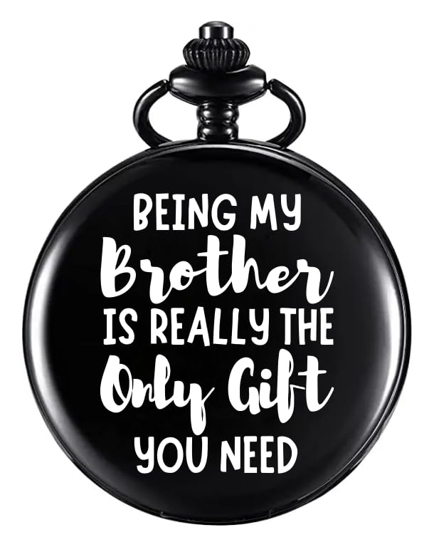 Image of Vintage Gandhi Style Pocket Watch with Engraved Designs & Messages Royal Black Analog for Men Women & Kids Includes Key Ring for car or Bike Keys Ideal Gift