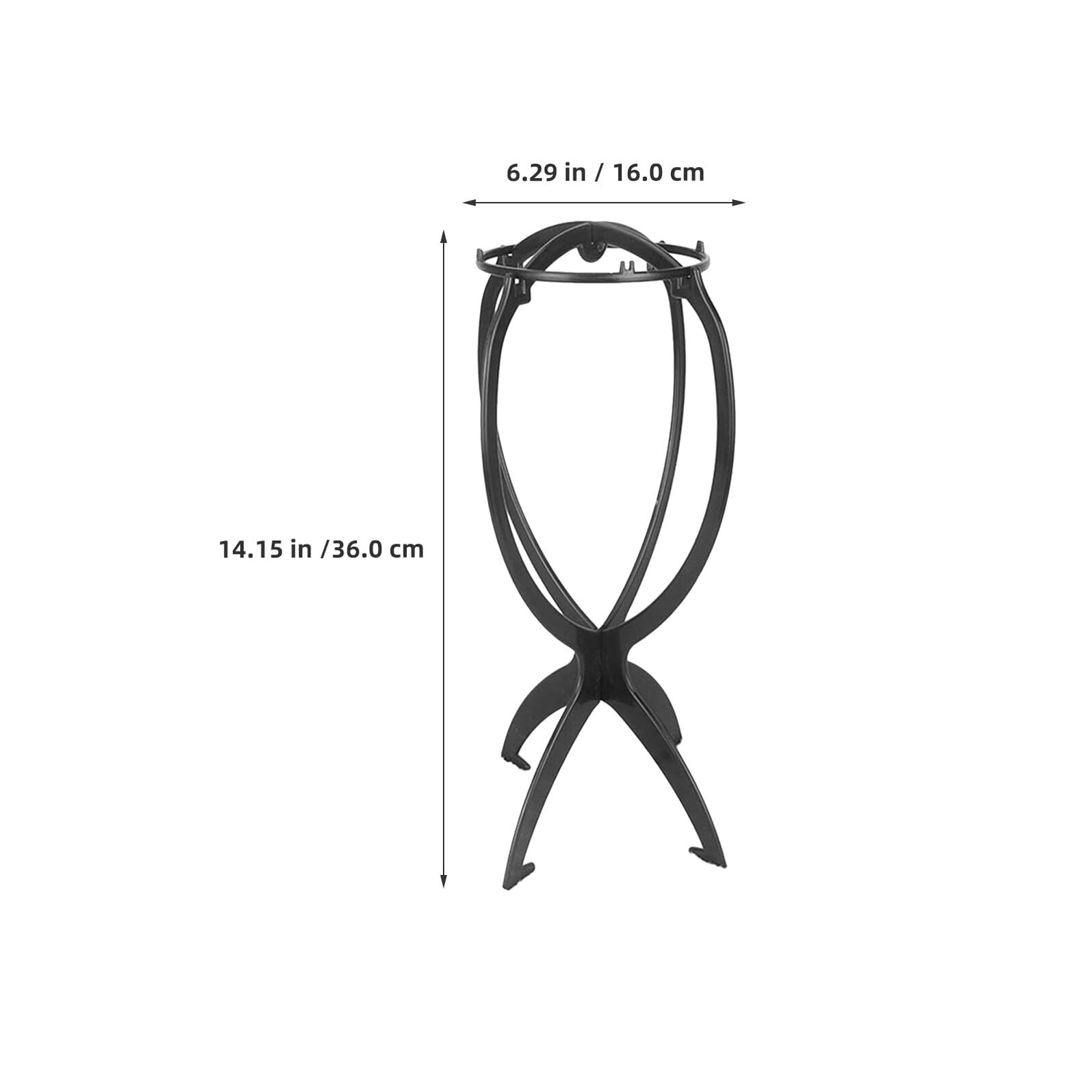FUOYLOO Supporto per Parrucche in Plastica Nera 10 Pezzi Espositore da Tavolo Stabile per Parrucchieri e Negozi Porta Parrucche Leggero e Portatile per Styling Professionale e Uso