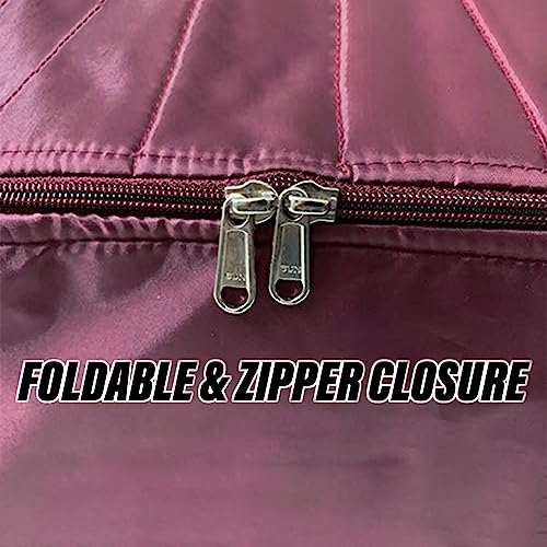 Image of Kuber Industries Parachute Saree Cover /Bag for Storage with Zip Closure | Wardrobe Organizer for Storage | Saree Organiser for Wardrobe | Maroon